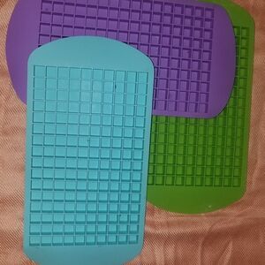 Silicone Ice Cube Trays - Blue, Purple, Green